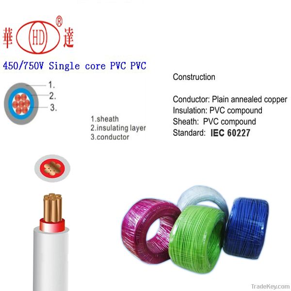 SDI pvc insulated pvc sheath electric cable