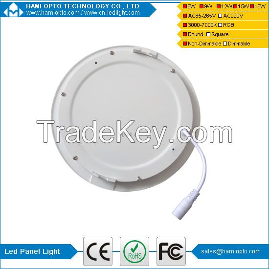 LED round thin panel light 6W