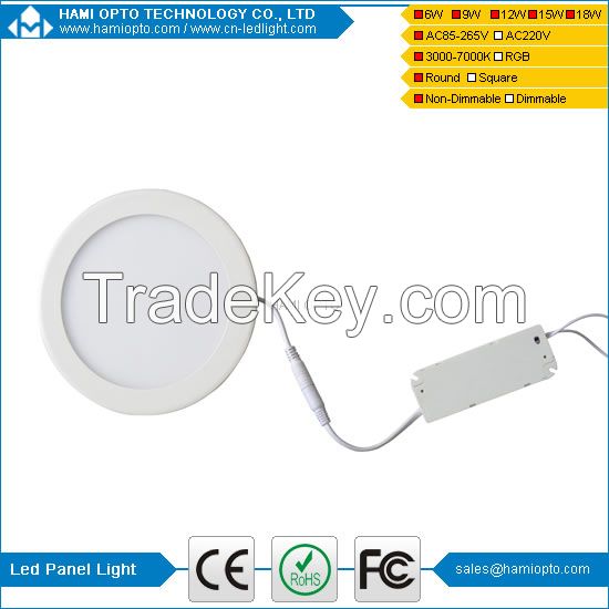 LED round thin panel light 6W