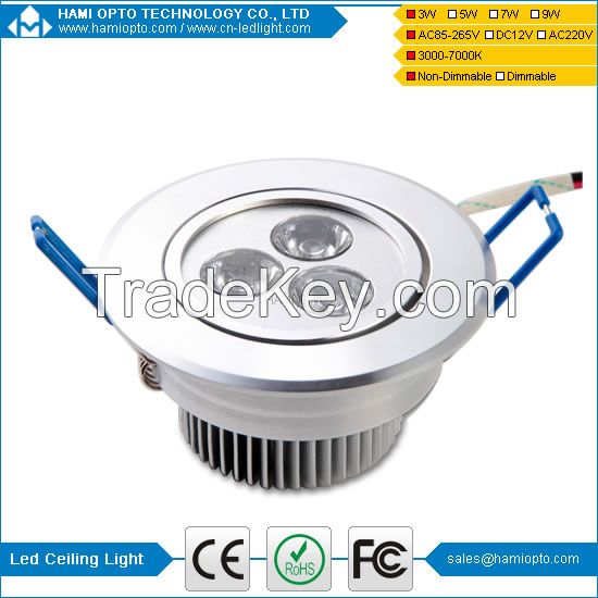 Led ceiling light / 3W 5W ceiling light / 7W downlight