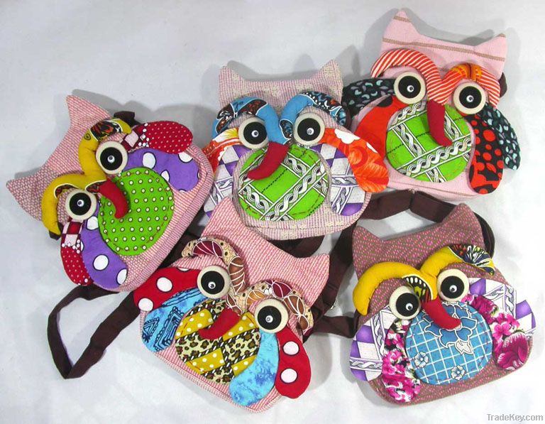 New Style Thai Handmade Patchwork Owl Sling Bags Shoulder Bag Purse