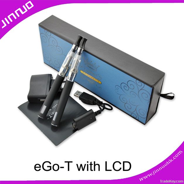 ego-t electronic cigarette with lcd display show power and puffs