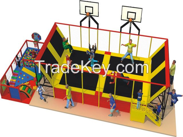 fitness sport trampoline, indoor trampoline jumping bed, amusement trampoline park, large trampoline center