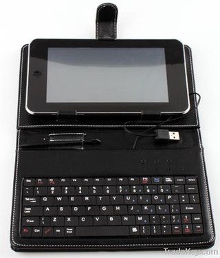 7" USB Leather standard keyboard cases