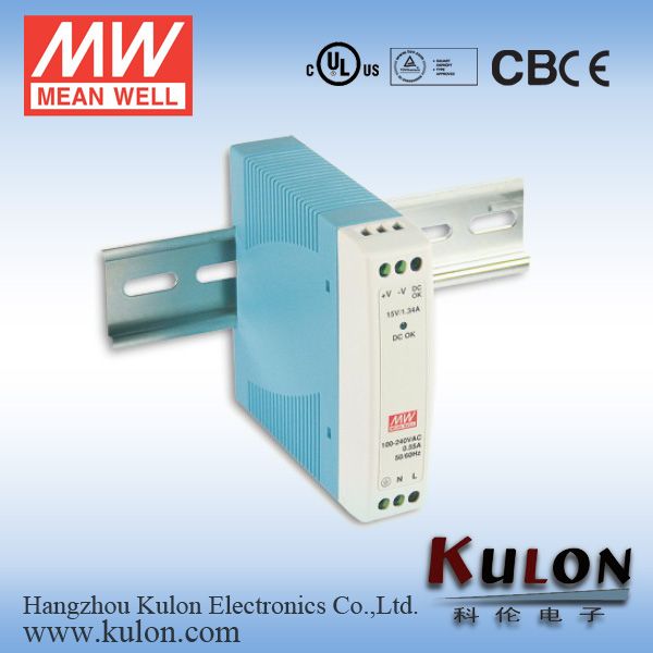 MEANWELL 10W~960W Din Rail Power Supply With PFC Function UL/CB/CE/TUV