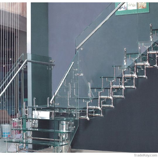 XY-(12)TH001 spiral stairs (glass +stainless steel)