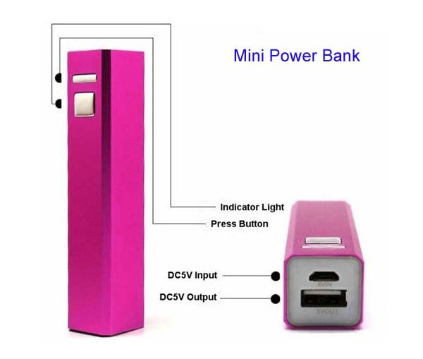 mini portable ultra compact power bank external mobile power supply