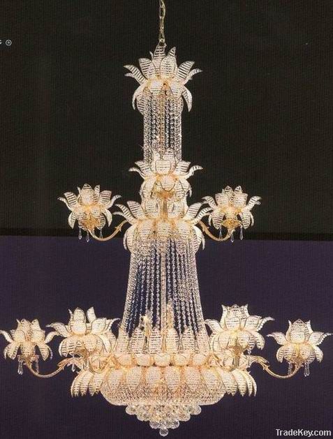 Luxary hotel lobby crystal chandelier