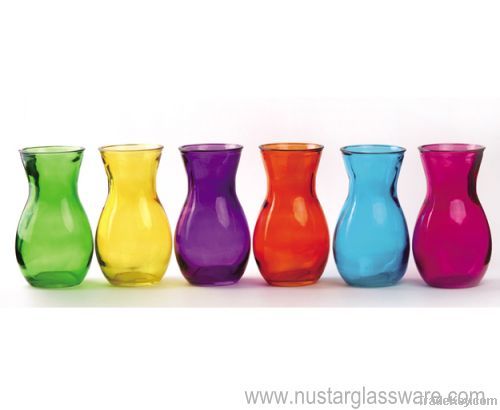 color  glass vase