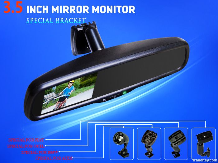 3.5 inch rearview mirror monitor for Cadilac  CTS  STS Escalade
