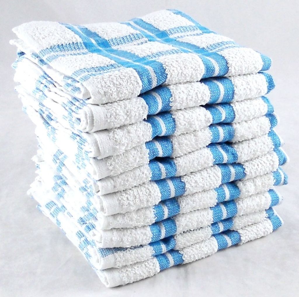 Terry multi stripe tea towels