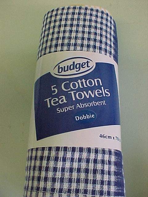 Dobby Mono Check Tea Towels