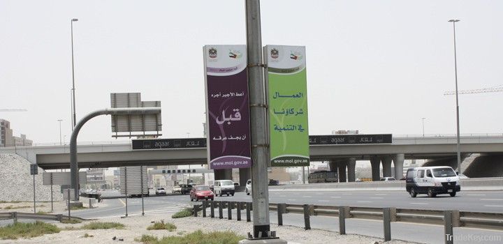 Traffic lampost signage