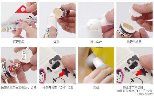 Mini Fan Air Cooler Fashion Promotional Gift Sweetie Lip Stick Series