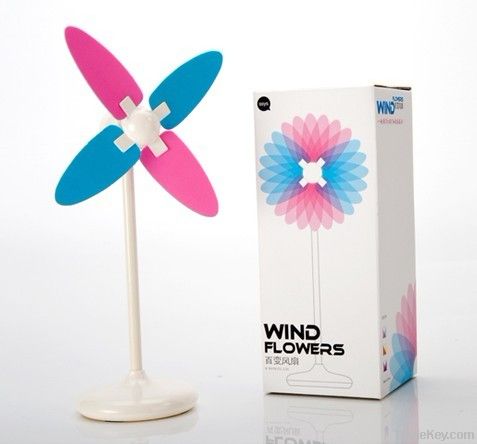 Desk Mini Fan Fashion Home & Office Appliance Changing Flower Series #