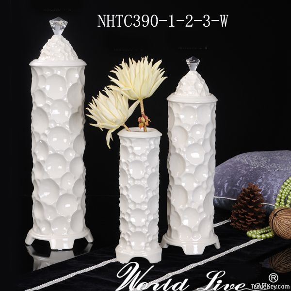 White Ceramic Vase Decoration