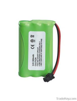 3.6V rechargeable battery H-5/4AAA800B*3S for cordless phone