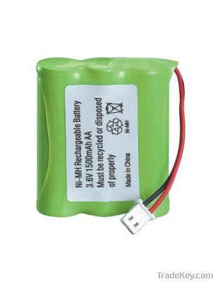3.6V Ni-MH rechargeable battery H-AA1500B*3S for cordless phone