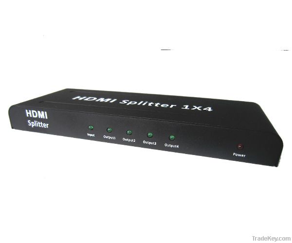 3D 1 in 4 out HDMI Splitter Support Blue-Ray 24/50/60fs/HD-DVD/xvYCC