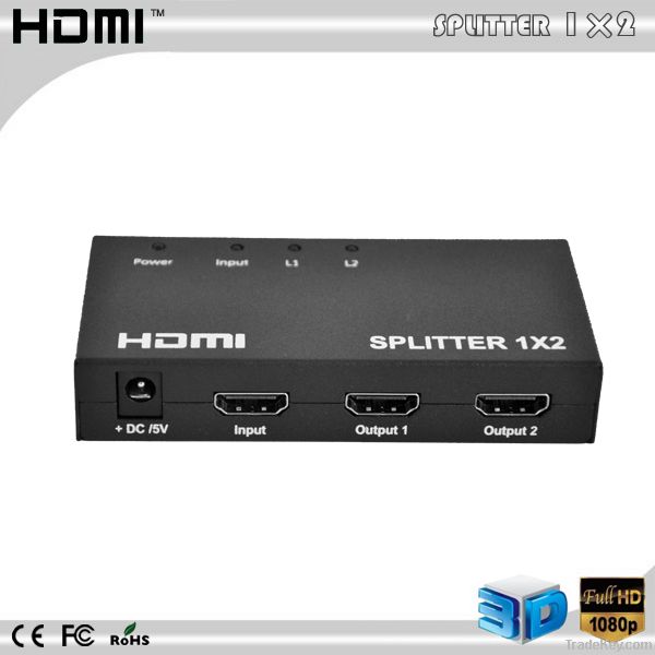 3D 1 in 2 out HDMI Splitter Support Blue-Ray 24/50/60fs/HD-DVD/xvYCC