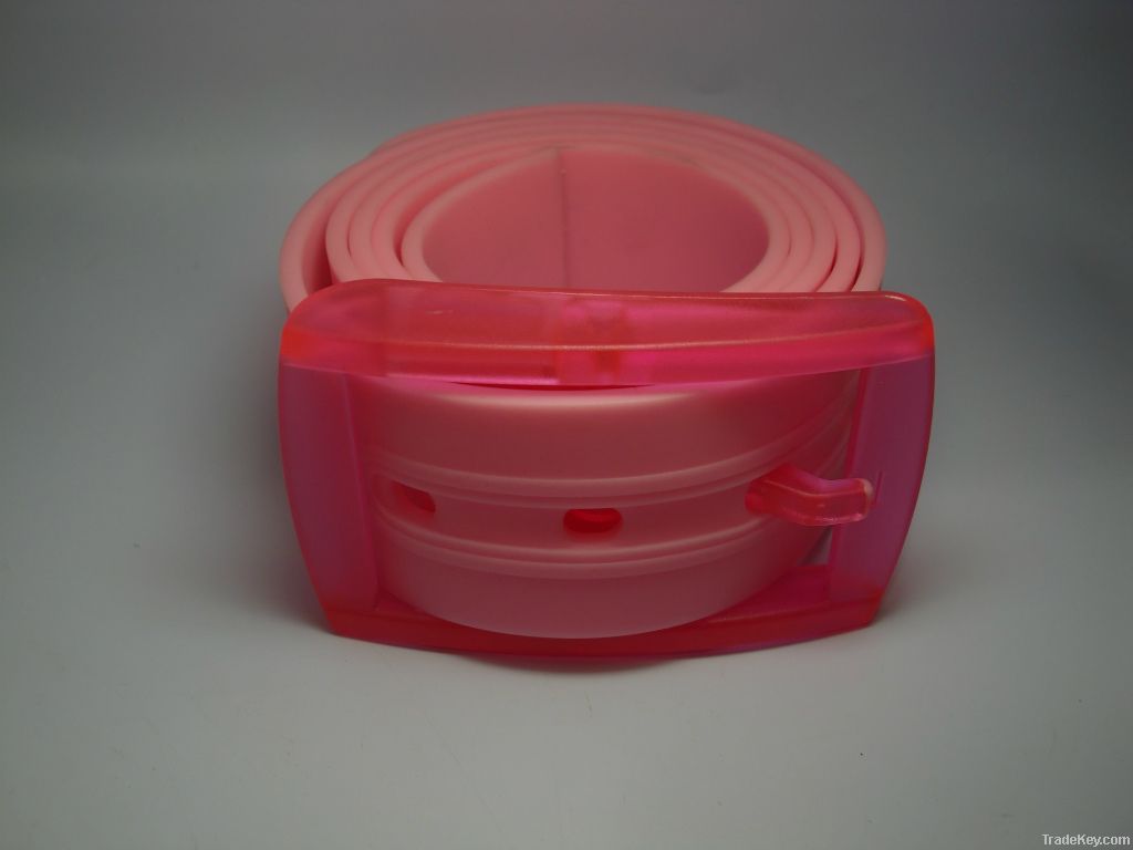 2012 silicone belt with plastic buckle