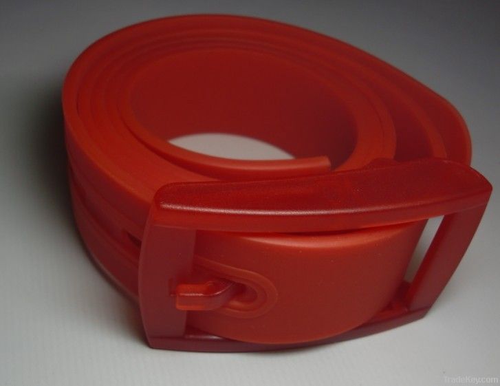 Skinny Silicone Belts with Plastic Box