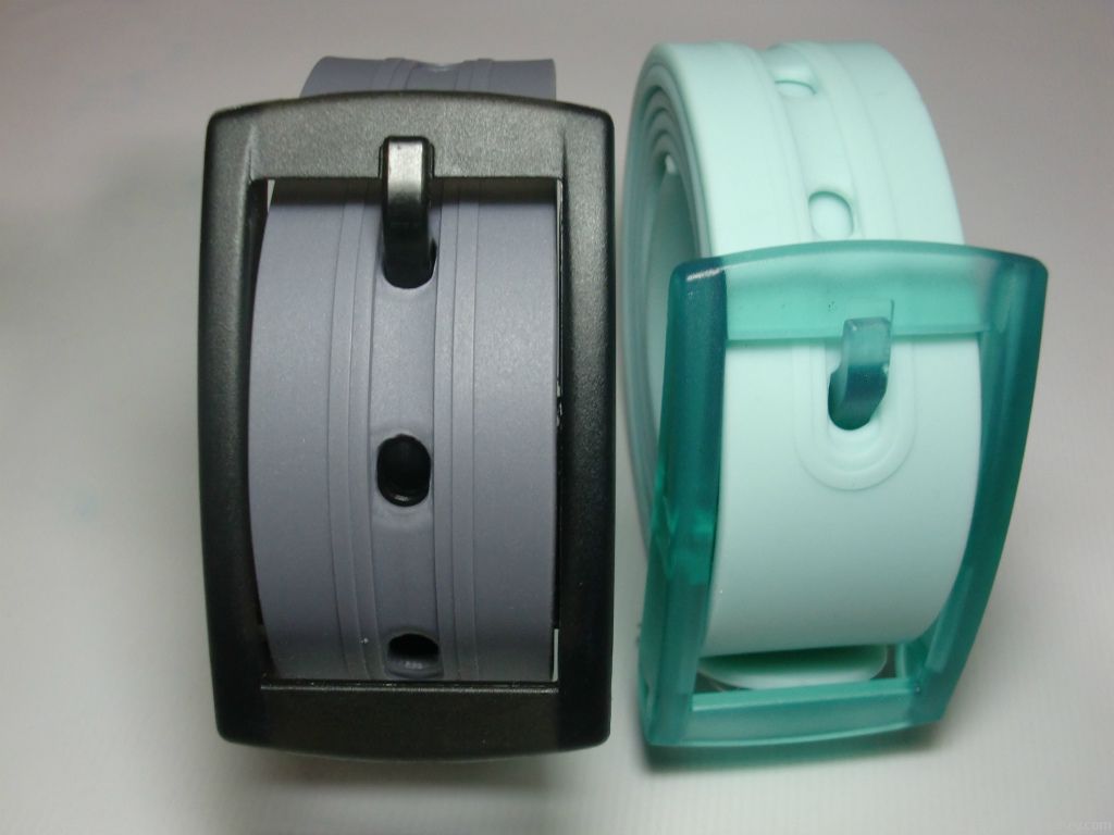 Skinny Silicone Belts with Plastic Box