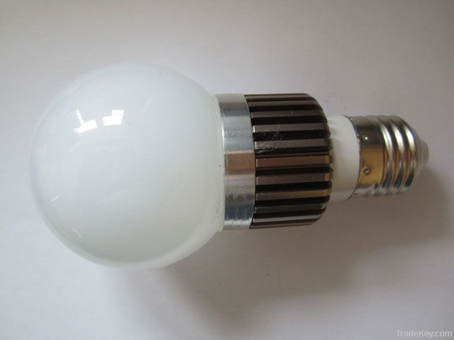 High brightness LED 3W Global bulbs with milky PC cover