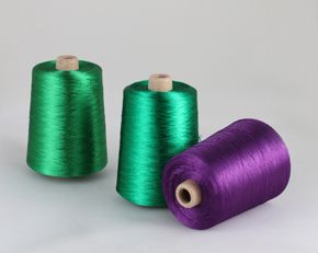 Dyed viscose filament yarn