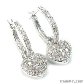 18k White gold dialmond earrings