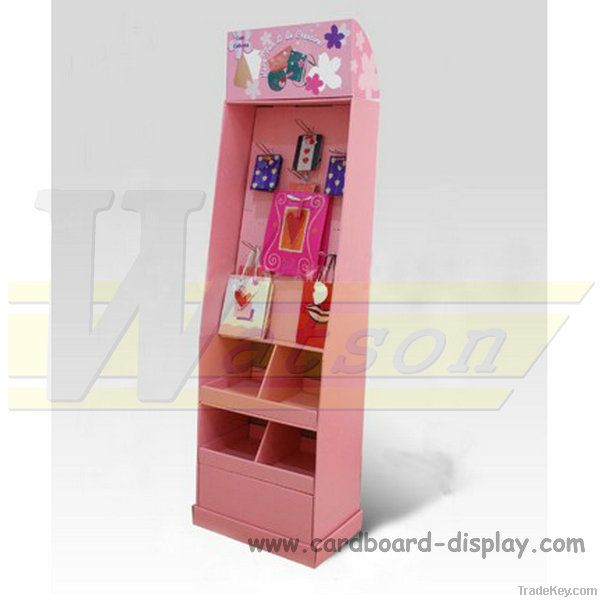 Compartment Cardboard Display Display with hooks