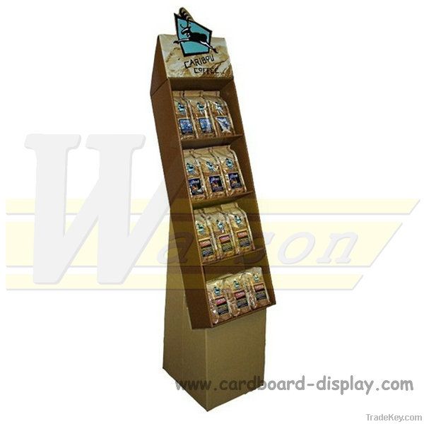 Coffee products Compartment Cardboard Display Rack