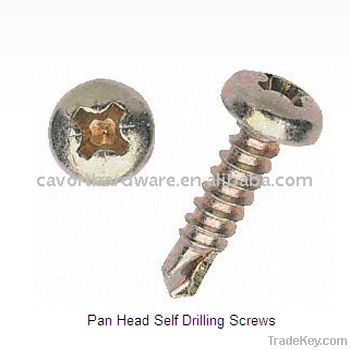 Pozi pan head drilling screws
