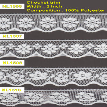 crochet trim polyester lace