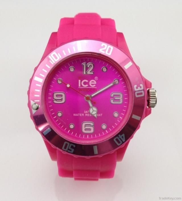Promotion silicone fashion lady gift ice watch