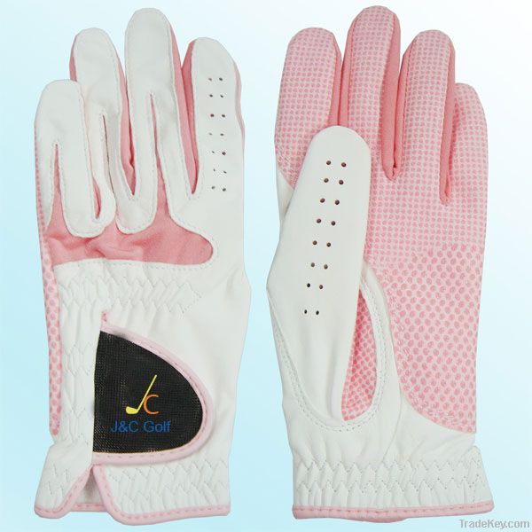 systhetic PU Golf Glove with Anti-slip dotting