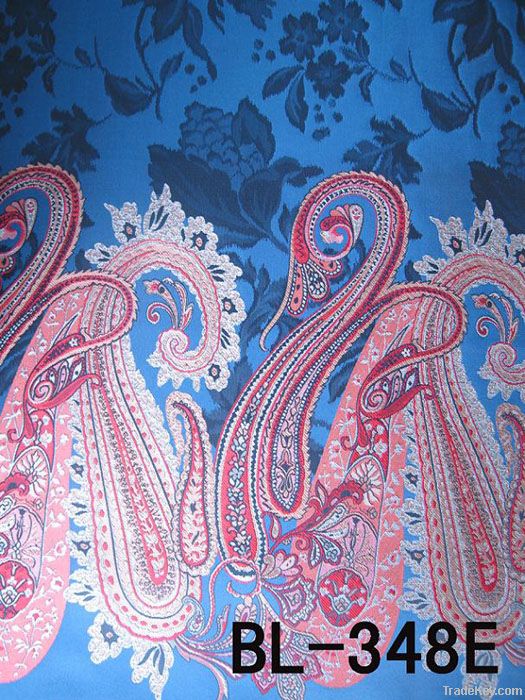 Paisley Border Floral Woven Brocade Fabric