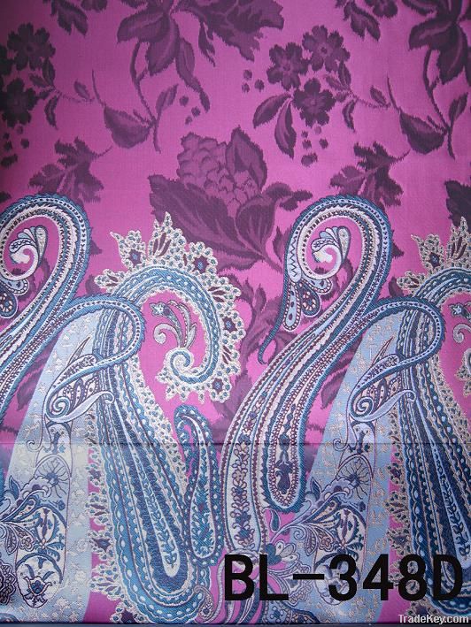 Paisley Border Floral Woven Brocade Fabric