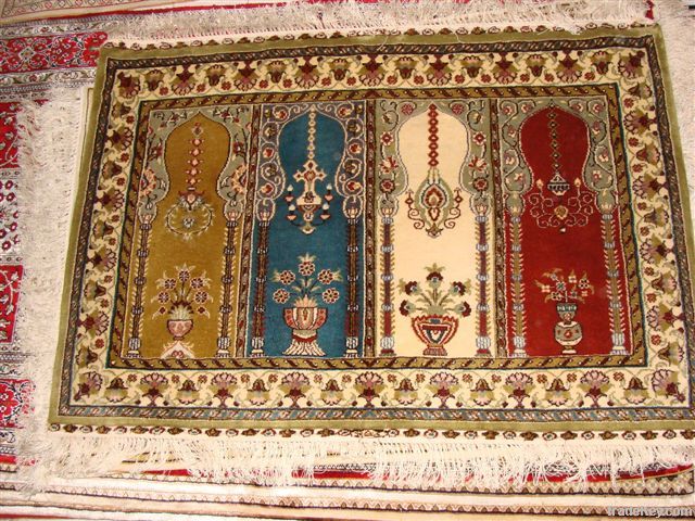 Pure silk carpet