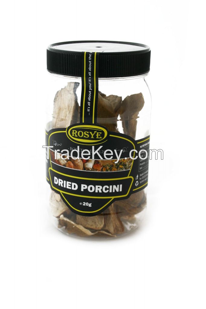 Dried Boletus edulis in retail pack