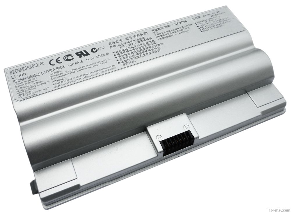 Without CD Replacement Laptop battery for Sony VGP-BPS8