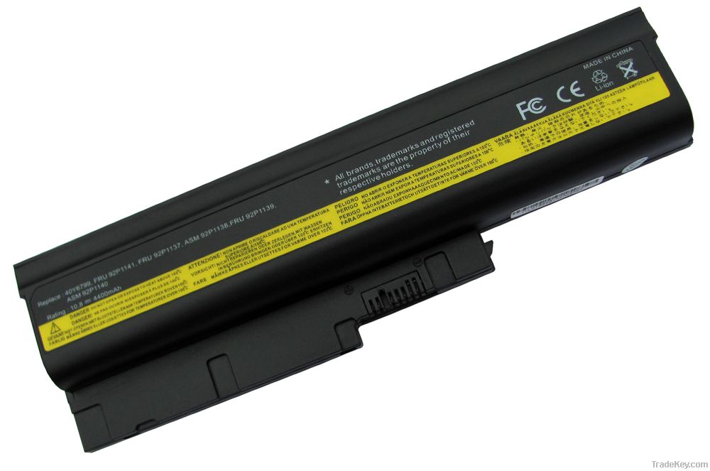 Replacement Laptop battery for Lenovo ThinkPad T60
