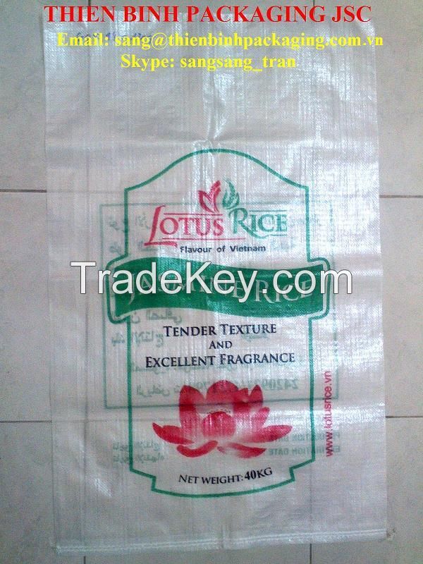 PP woven bag for agriculture, feed, sugar, rice, salt..
