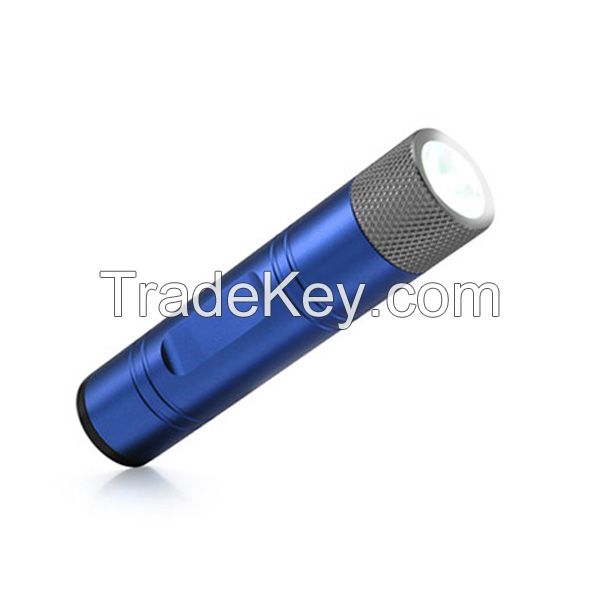 2000-2600mah li-ion battery power bank with LED torch 