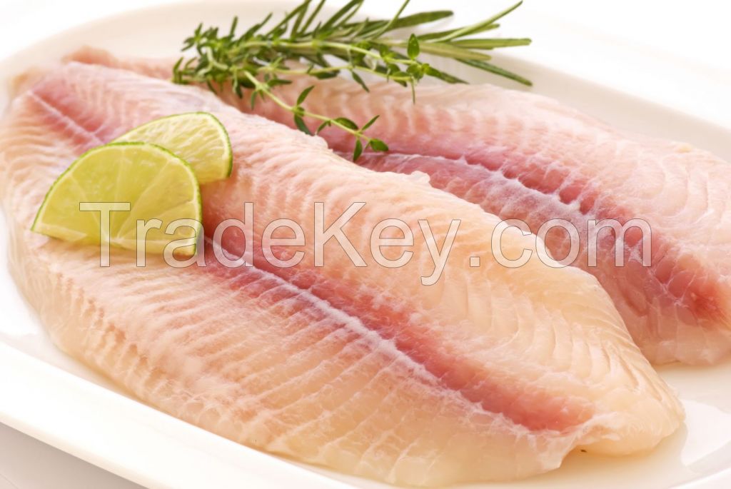 Frozen Pangasius Fillets semi trimmed or half trimmed