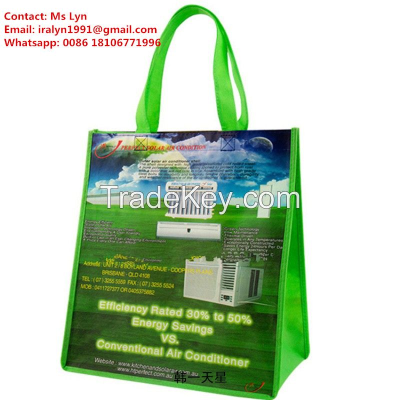China manufacture customized lamination non woven bag, reusable non woven bag, pp non woven packaging bag