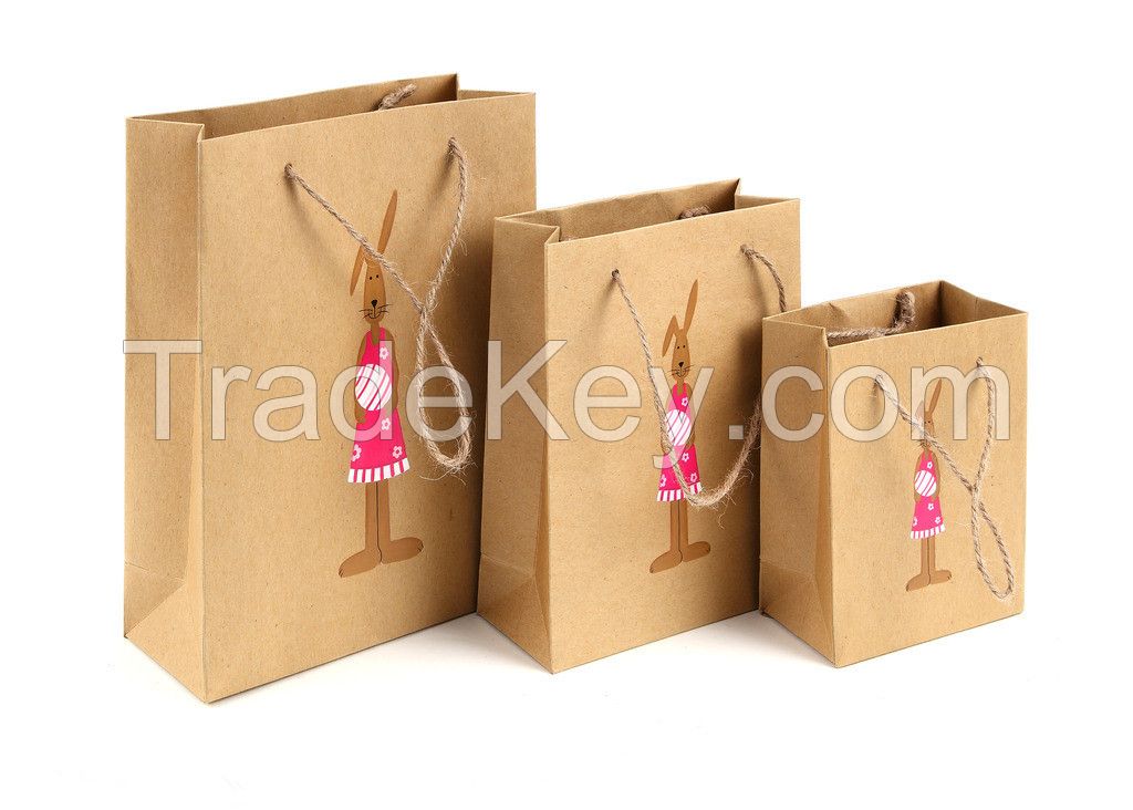 packaging paper bag, latest design Christmas paper gift bag