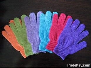 Chamfer nylon bath glove  wholesale price