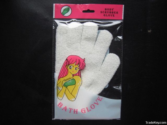 Chamfer nylon bath glove  wholesale price