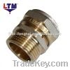 brass fitting straight union male threaded coupling